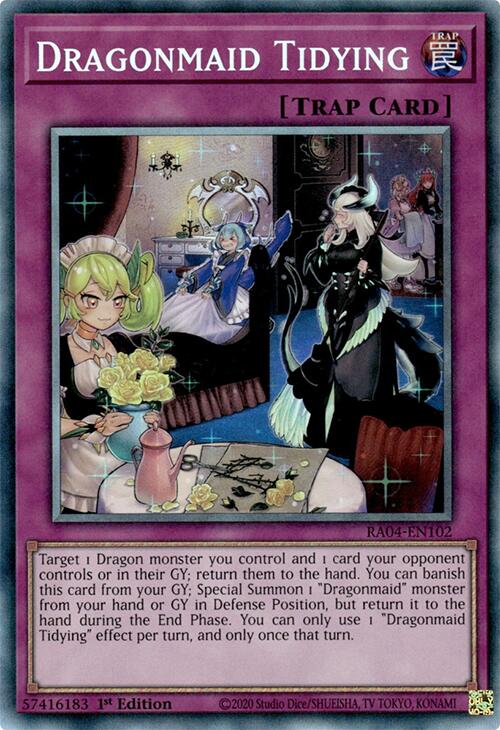 Dragonmaid Tidying [RA04-EN102] Prismatic Collector's Rare | Gaming Infinity