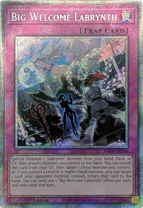 Big Welcome Labrynth [RA04-EN104] Platinum Secret Rare | Gaming Infinity