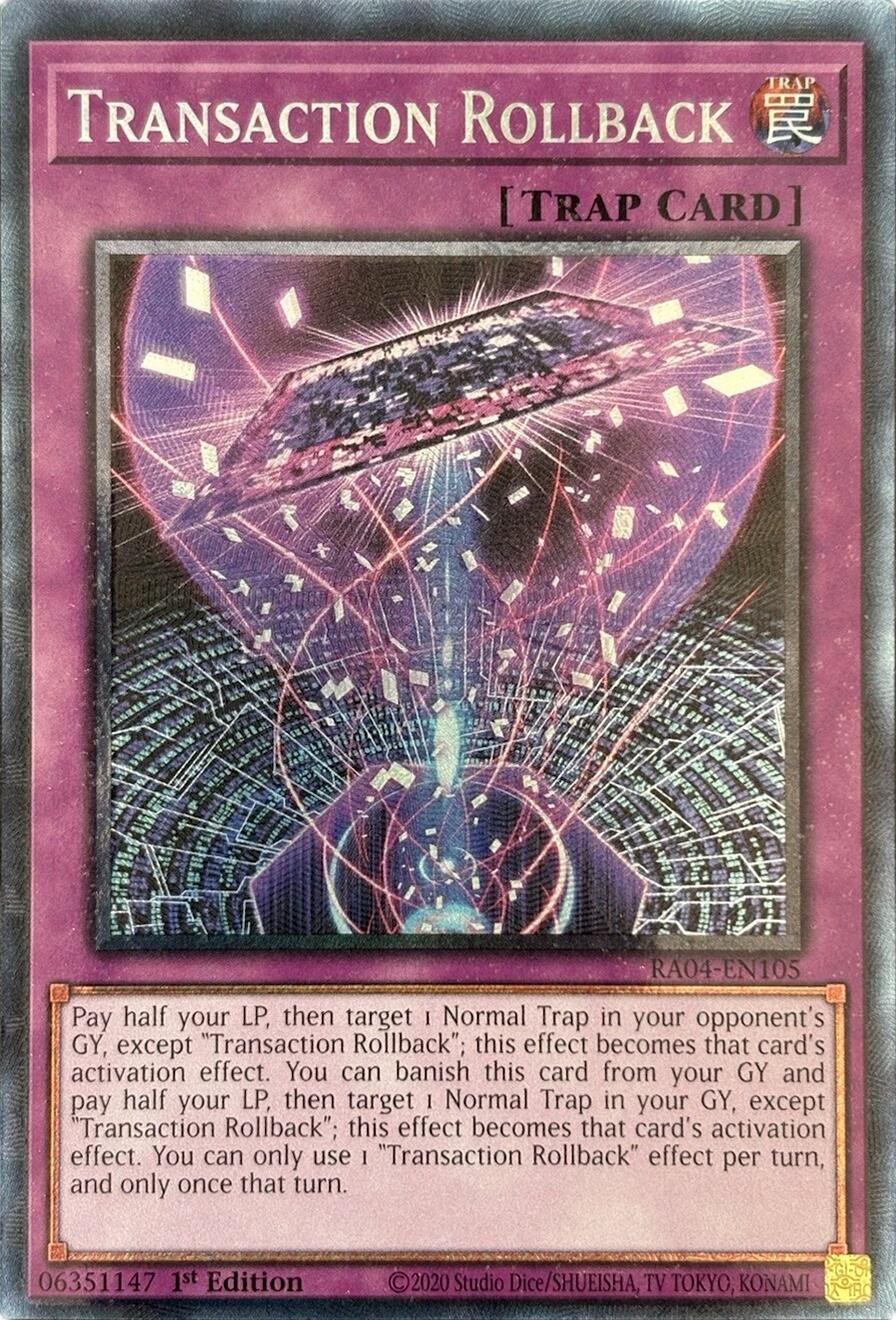 Transaction Rollback [RA04-EN105] Prismatic Collector's Rare | Gaming Infinity