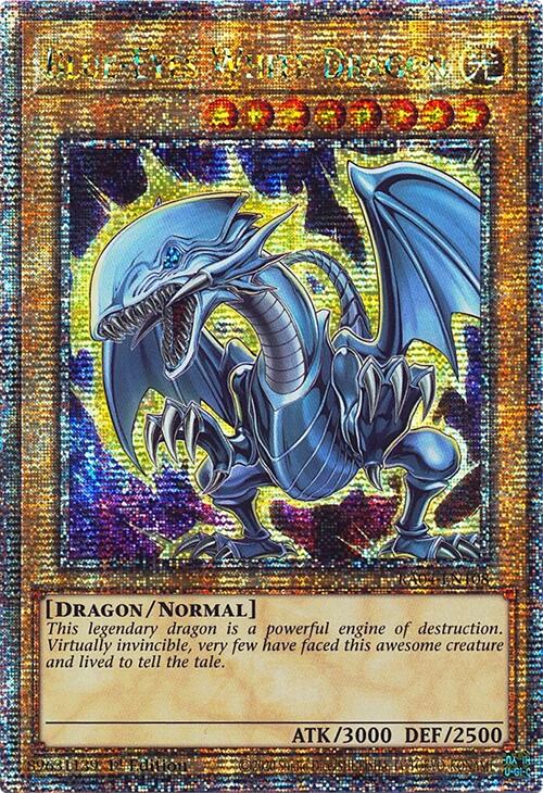 Blue-Eyes White Dragon (7th Art) [RA04-EN108] Quarter Century Secret Rare | Gaming Infinity