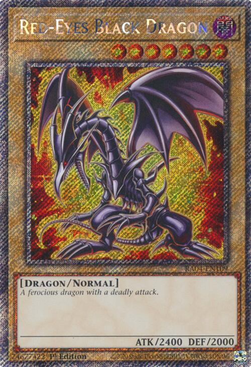 Red-Eyes Black Dragon (7th Art) [RA04-EN109] Platinum Secret Rare | Gaming Infinity
