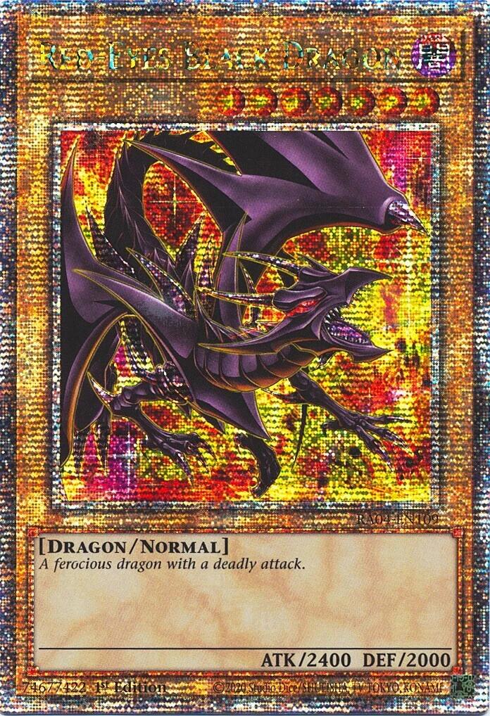 Red-Eyes Black Dragon (8th Art) [RA04-EN109] Quarter Century Secret Rare | Gaming Infinity