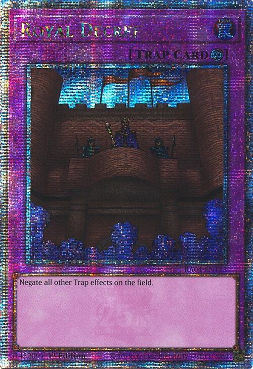 Royal Decree [RA04-EN113] Quarter Century Secret Rare | Gaming Infinity