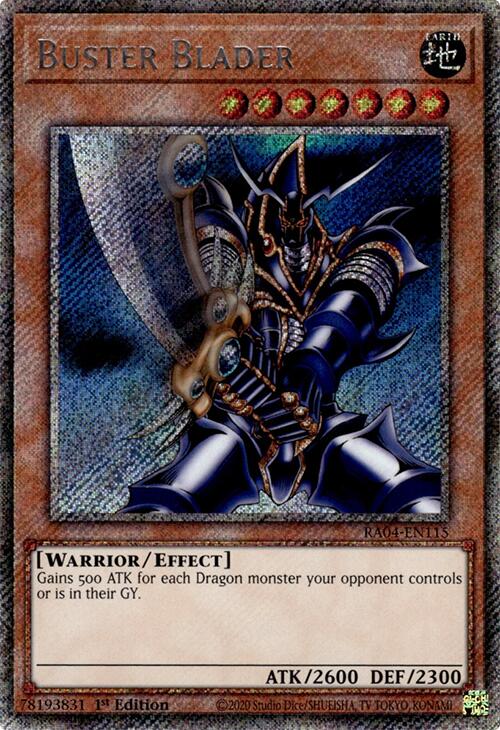 Buster Blader [RA04-EN115] Platinum Secret Rare | Gaming Infinity