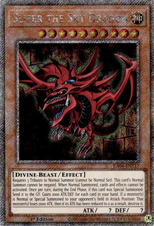 Slifer the Sky Dragon [RA04-EN117] Platinum Secret Rare | Gaming Infinity