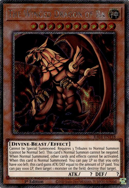 The Winged Dragon of Ra [RA04-EN118] Platinum Secret Rare | Gaming Infinity
