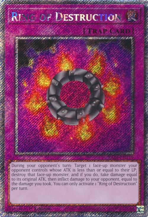 Ring of Destruction [RA04-EN119] Platinum Secret Rare | Gaming Infinity