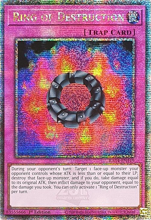 Ring of Destruction [RA04-EN119] Quarter Century Secret Rare | Gaming Infinity