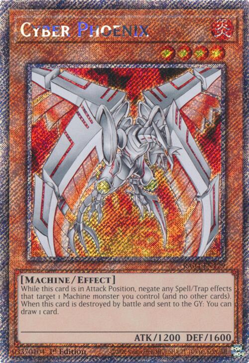 Cyber Phoenix [RA04-EN129] Platinum Secret Rare | Gaming Infinity