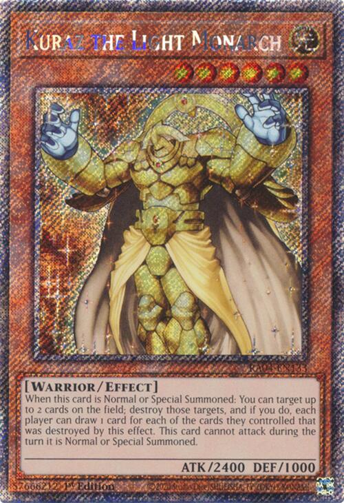 Kuraz the Light Monarch [RA04-EN133] Platinum Secret Rare | Gaming Infinity