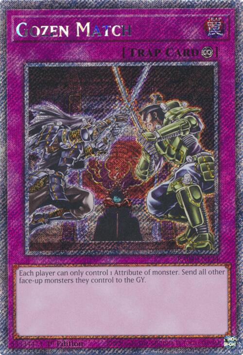 Gozen Match [RA04-EN134] Platinum Secret Rare | Gaming Infinity