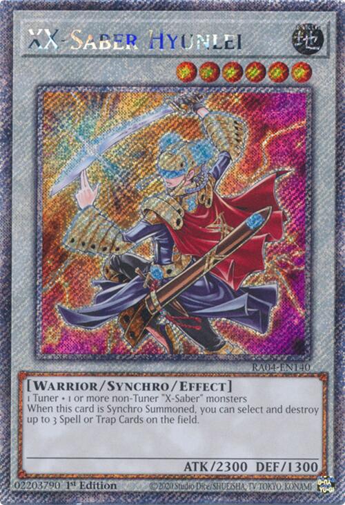 XX-Saber Hyunlei [RA04-EN140] Platinum Secret Rare | Gaming Infinity