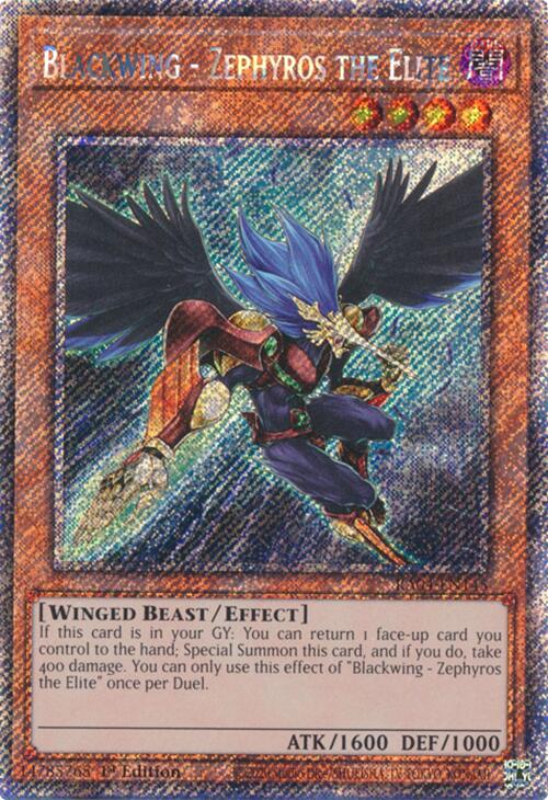 Blackwing - Zephyros the Elite [RA04-EN145] Platinum Secret Rare | Gaming Infinity