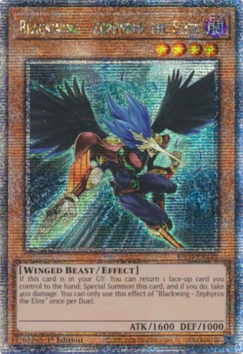 Blackwing - Zephyros the Elite [RA04-EN145] Quarter Century Secret Rare | Gaming Infinity