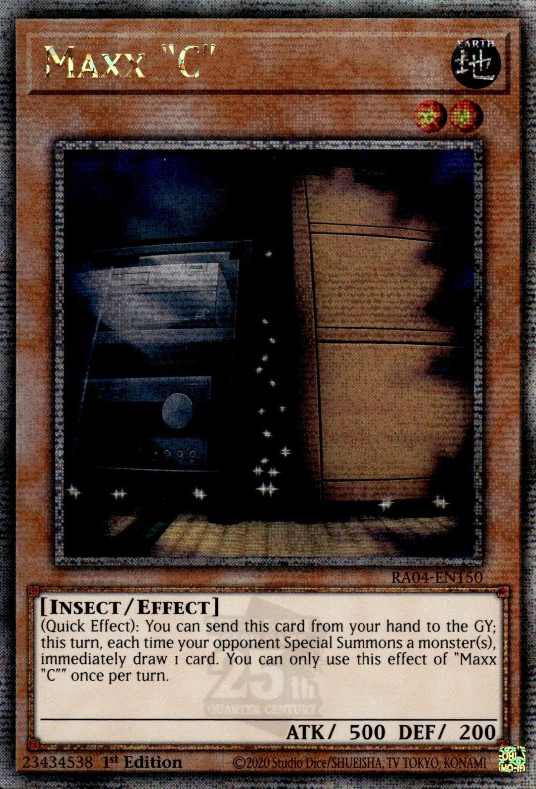 Maxx "C" [RA04-EN150] Quarter Century Secret Rare | Gaming Infinity