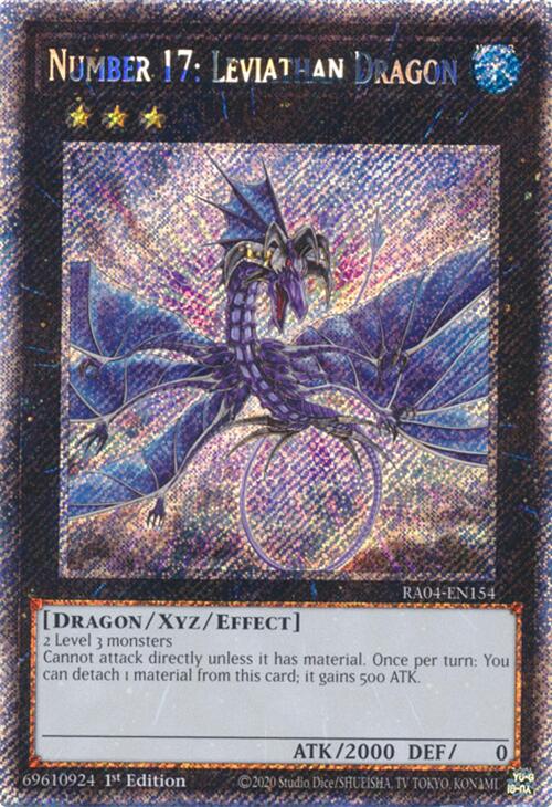 Number 17: Leviathan Dragon [RA04-EN154] Platinum Secret Rare | Gaming Infinity