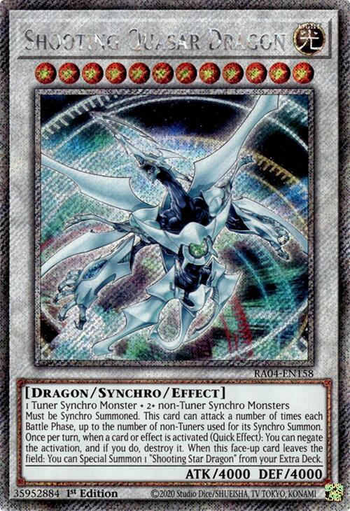 Shooting Quasar Dragon [RA04-EN158] Platinum Secret Rare | Gaming Infinity