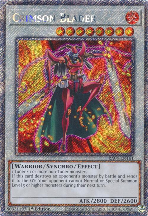 Crimson Blader [RA04-EN161] Platinum Secret Rare | Gaming Infinity