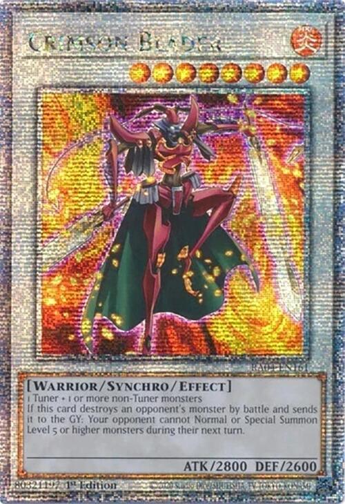 Crimson Blader [RA04-EN161] Quarter Century Secret Rare | Gaming Infinity