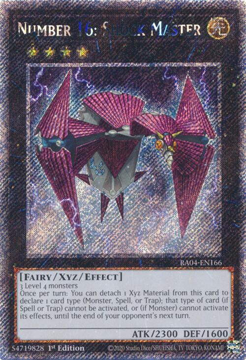 Number 16: Shock Master [RA04-EN166] Platinum Secret Rare | Gaming Infinity