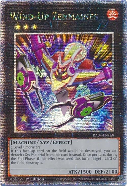 Wind-Up Zenmaines [RA04-EN168] Quarter Century Secret Rare | Gaming Infinity
