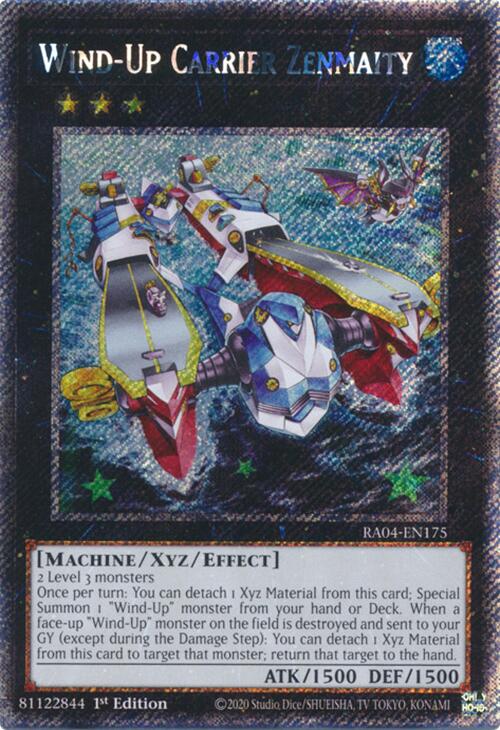 Wind-Up Carrier Zenmaity [RA04-EN175] Platinum Secret Rare | Gaming Infinity