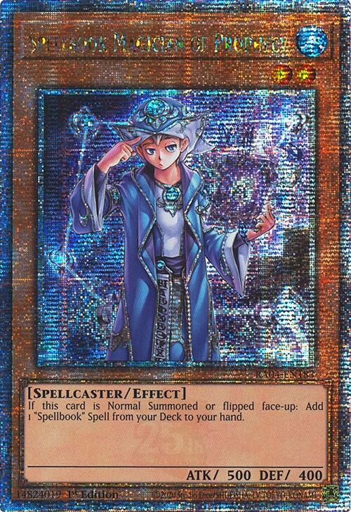 Spellbook Magician of Prophecy [RA04-EN183] Quarter Century Secret Rare | Gaming Infinity