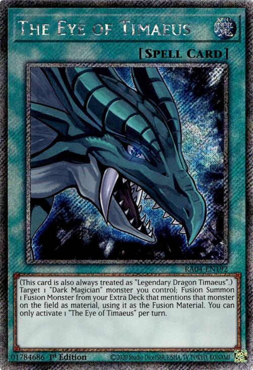 The Eye of Timaeus [RA04-EN192] Platinum Secret Rare | Gaming Infinity