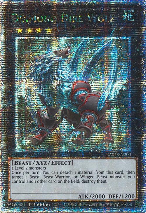 Diamond Dire Wolf [RA04-EN200] Quarter Century Secret Rare | Gaming Infinity