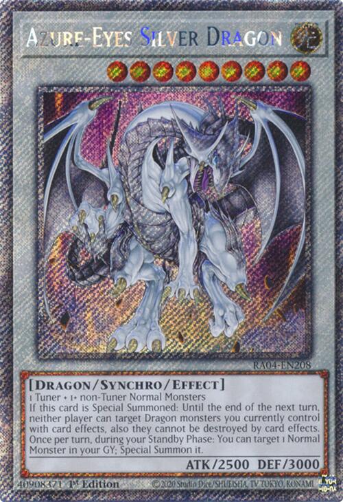 Azure-Eyes Silver Dragon [RA04-EN208] Platinum Secret Rare | Gaming Infinity