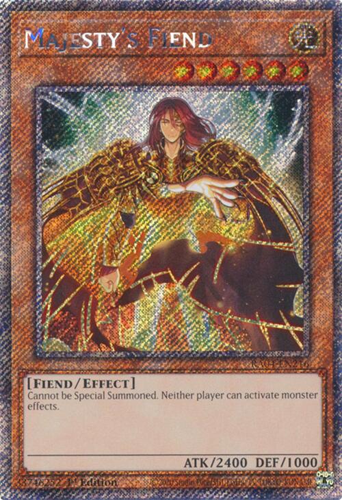 Majesty's Fiend [RA04-EN216] Platinum Secret Rare | Gaming Infinity