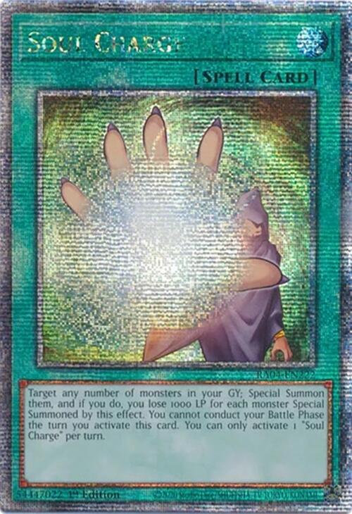 Soul Charge [RA04-EN222] Quarter Century Secret Rare | Gaming Infinity