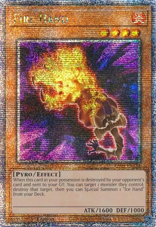 Fire Hand [RA04-EN224] Quarter Century Secret Rare | Gaming Infinity