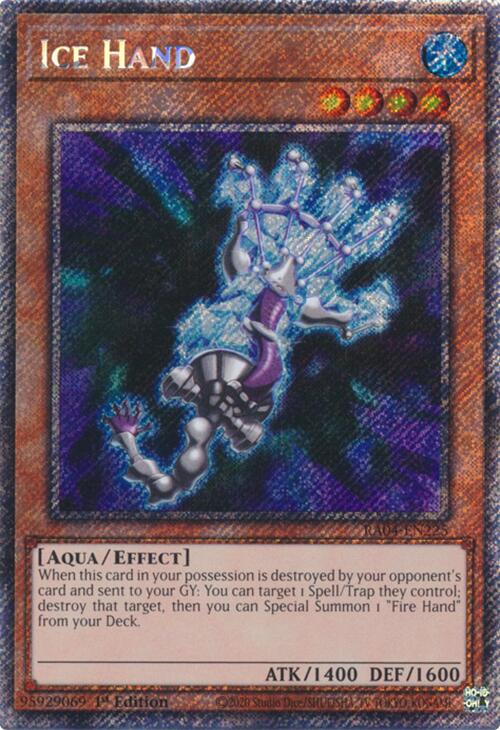 Ice Hand [RA04-EN225] Platinum Secret Rare | Gaming Infinity