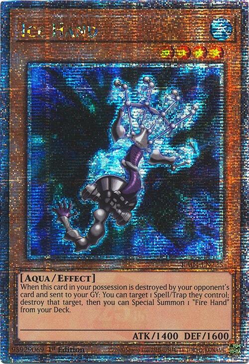 Ice Hand [RA04-EN225] Quarter Century Secret Rare | Gaming Infinity
