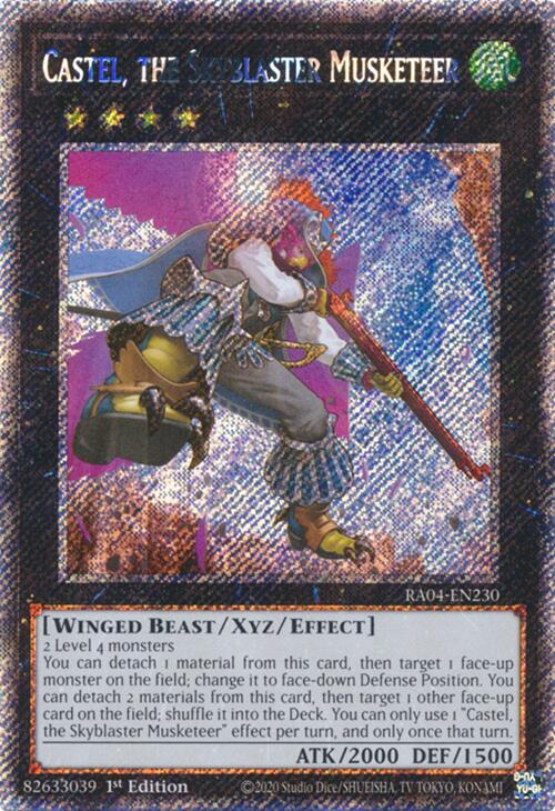 Castel, the Skyblaster Musketeer [RA04-EN230] Platinum Secret Rare | Gaming Infinity