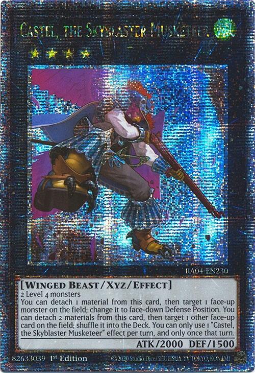 Castel, the Skyblaster Musketeer [RA04-EN230] Quarter Century Secret Rare | Gaming Infinity