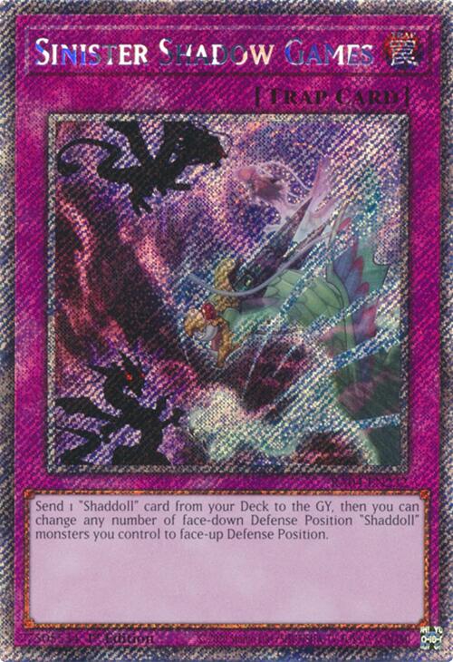 Sinister Shadow Games [RA04-EN232] Platinum Secret Rare | Gaming Infinity
