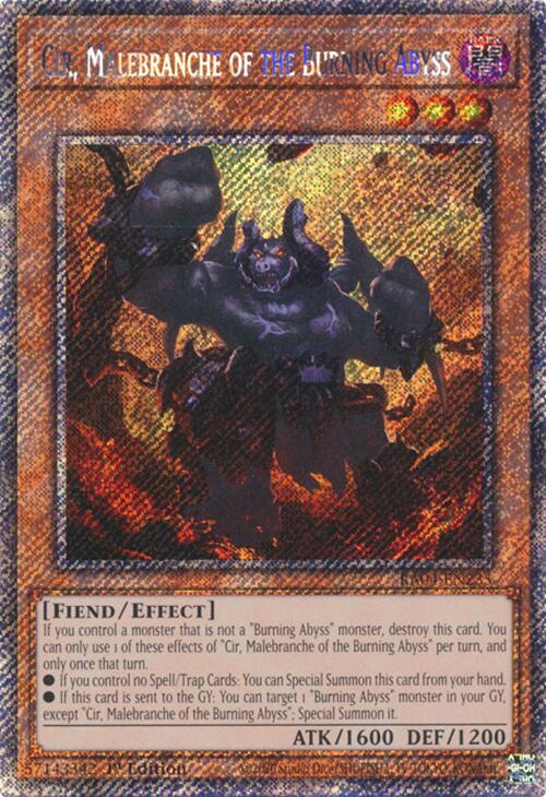 Cir, Malebranche of the Burning Abyss [RA04-EN235] Platinum Secret Rare | Gaming Infinity