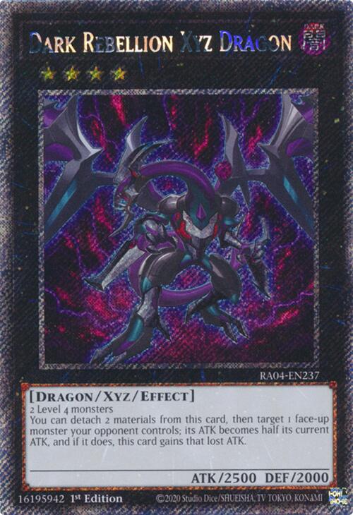 Dark Rebellion Xyz Dragon [RA04-EN237] Platinum Secret Rare | Gaming Infinity