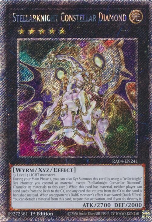 Stellarknight Constellar Diamond [RA04-EN241] Platinum Secret Rare | Gaming Infinity