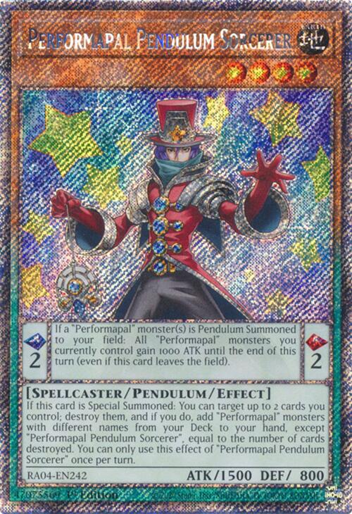 Performapal Pendulum Sorcerer [RA04-EN242] Platinum Secret Rare | Gaming Infinity