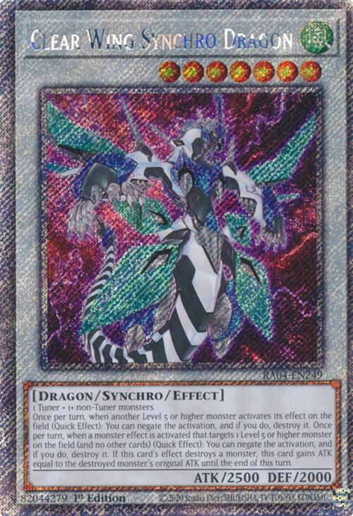 Clear Wing Synchro Dragon [RA04-EN249] Platinum Secret Rare | Gaming Infinity