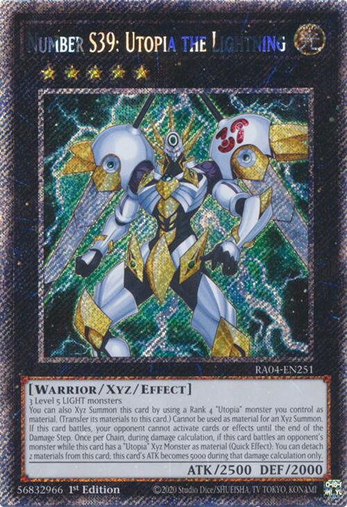 Number S39: Utopia the Lightning [RA04-EN251] Platinum Secret Rare | Gaming Infinity