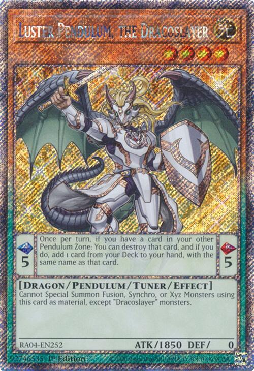 Luster Pendulum, the Dracoslayer [RA04-EN252] Platinum Secret Rare | Gaming Infinity
