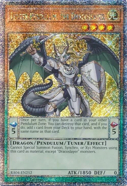 Luster Pendulum, the Dracoslayer [RA04-EN252] Quarter Century Secret Rare | Gaming Infinity
