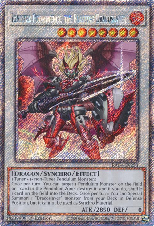Ignister Prominence, the Blasting Dracoslayer [RA04-EN253] Platinum Secret Rare | Gaming Infinity