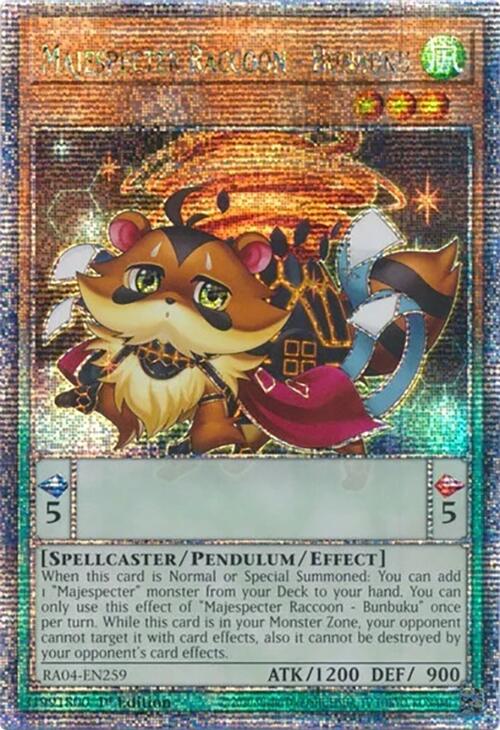 Majespecter Raccoon - Bunbuku [RA04-EN259] Quarter Century Secret Rare | Gaming Infinity