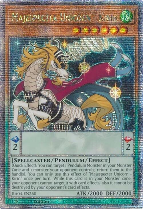 Majespecter Unicorn - Kirin [RA04-EN260] Quarter Century Secret Rare | Gaming Infinity