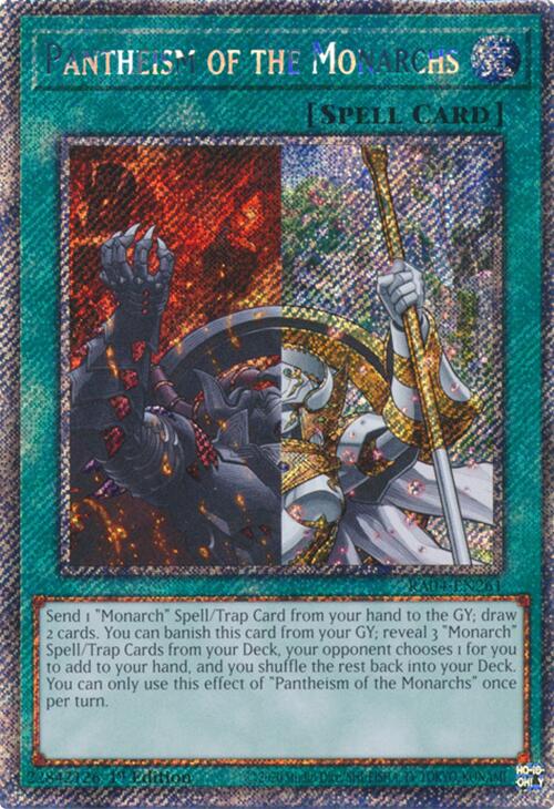 Pantheism of the Monarchs [RA04-EN261] Platinum Secret Rare | Gaming Infinity